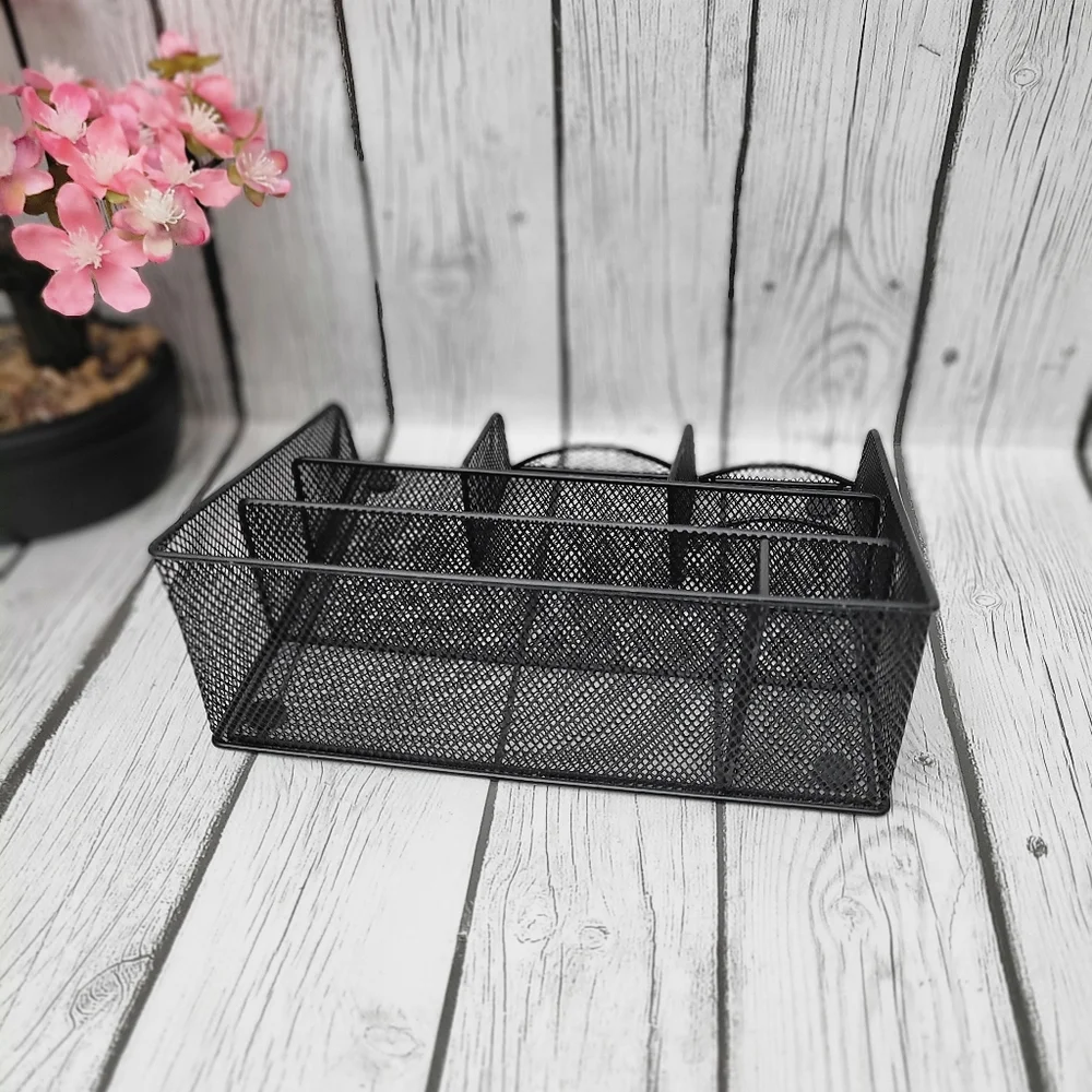 Black Mesh Desk Organizer